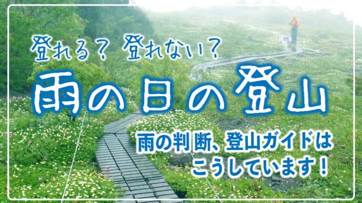 【雨の日の登山】登れる？登れない？みんなはどうやって判断してる？そのギモンに登山ガイドがお答えします！